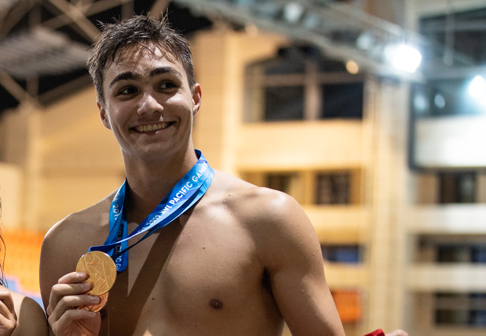 Schuster, Stickland pick up medals on last day of Pacific Games swimming 