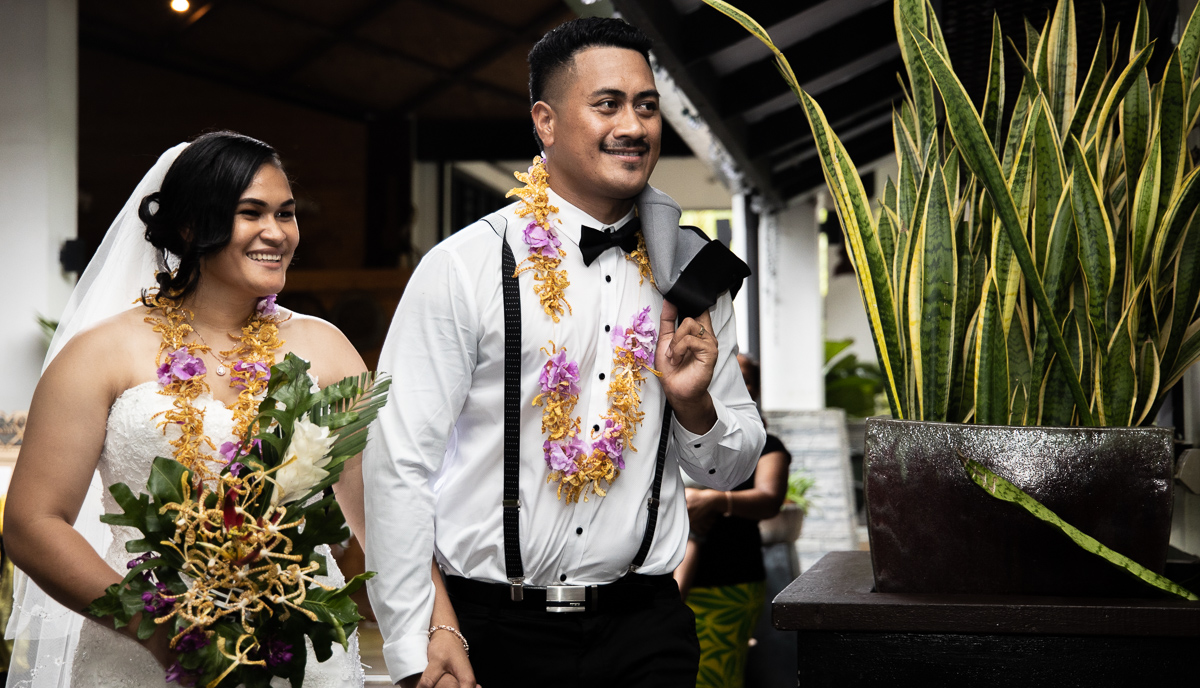 Couple comes "home" for wedding