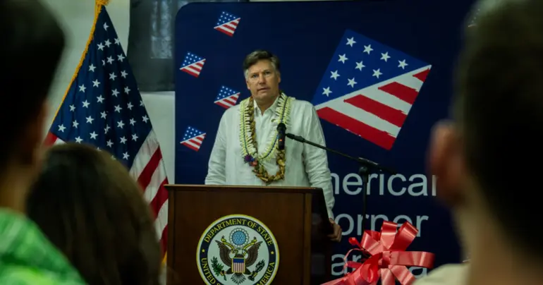 "American Corner, a piece of the US in Apia": Christopher Landau