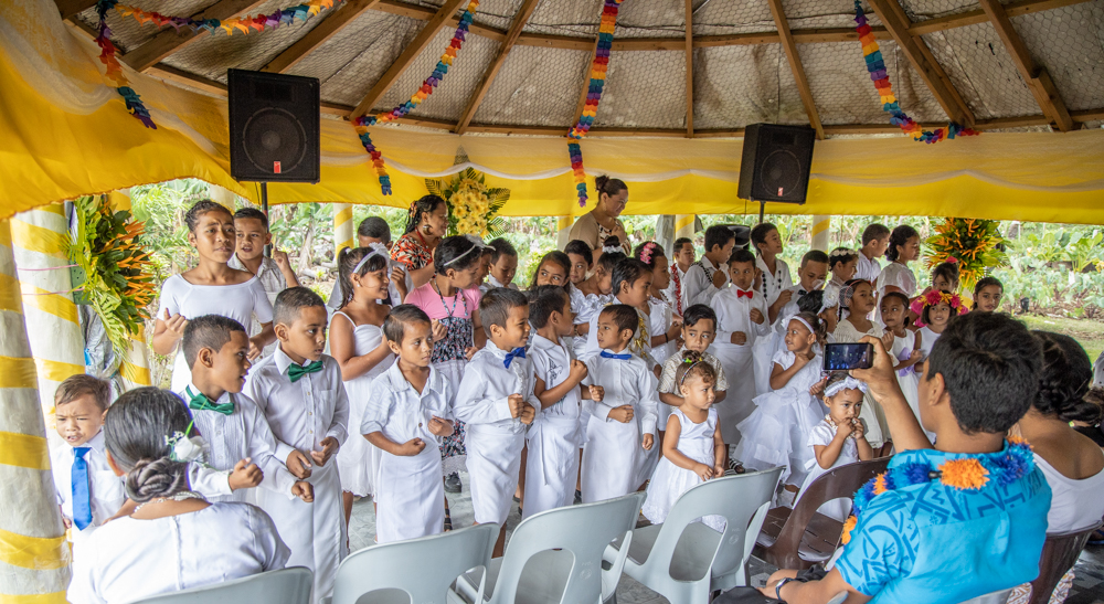White outfits, Bible verses and Sunday feast marks children's special day