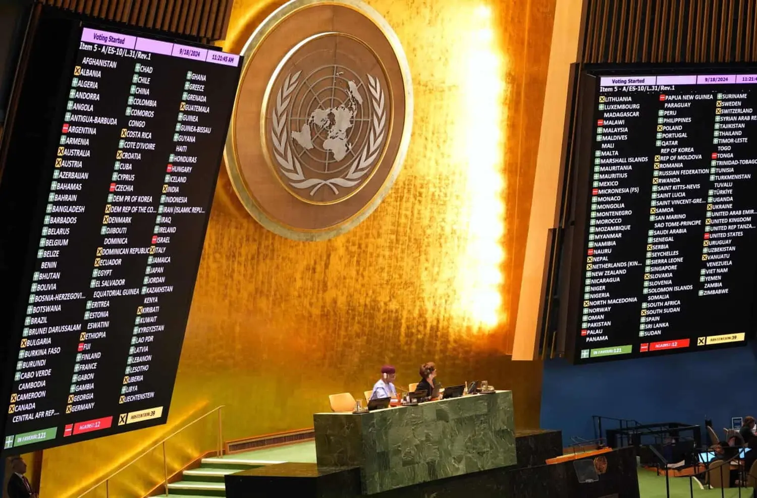 Samoa abstains vote on Palestine resolution