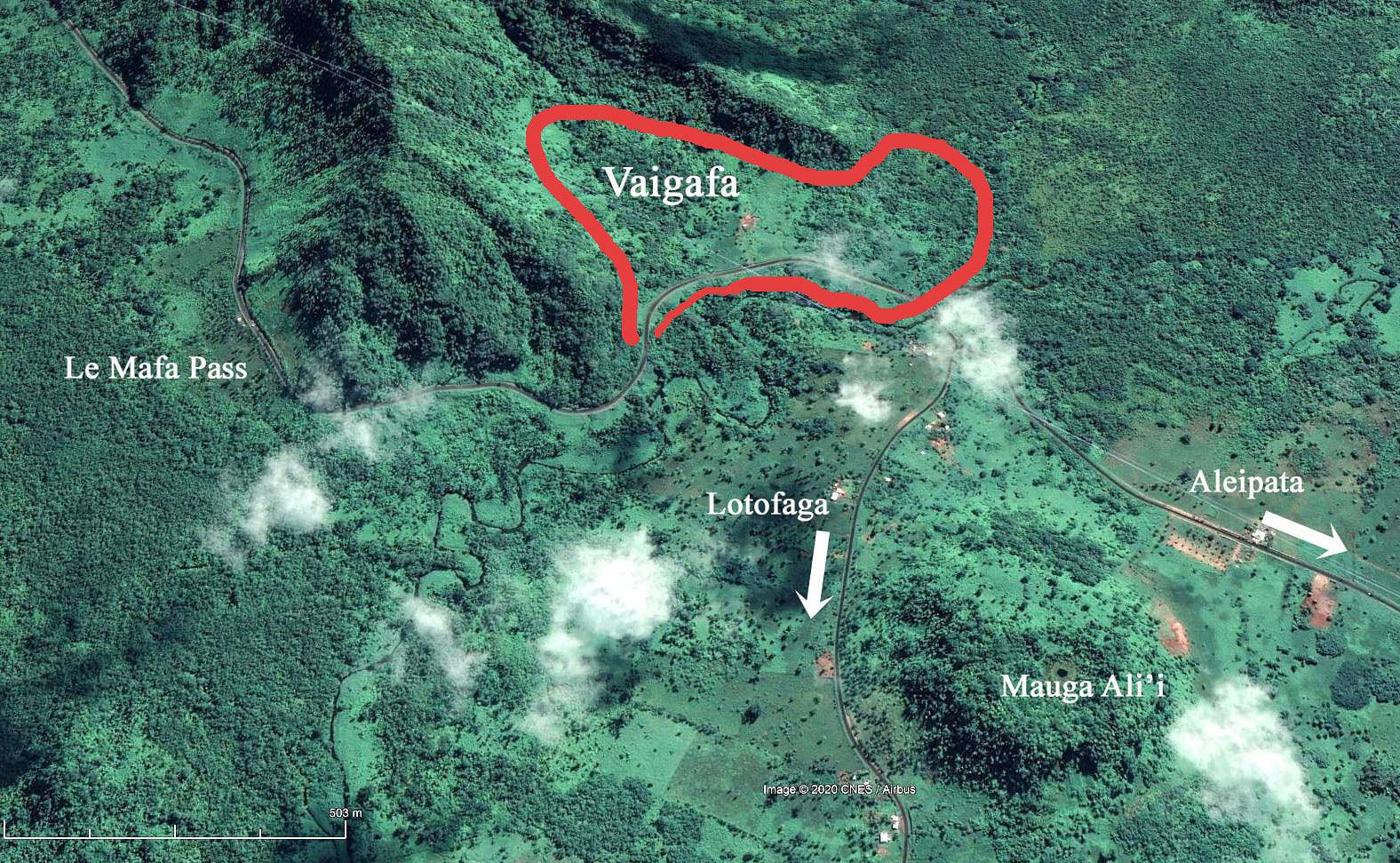 The ancient village of Vaigafa in Upolu's hinterland 