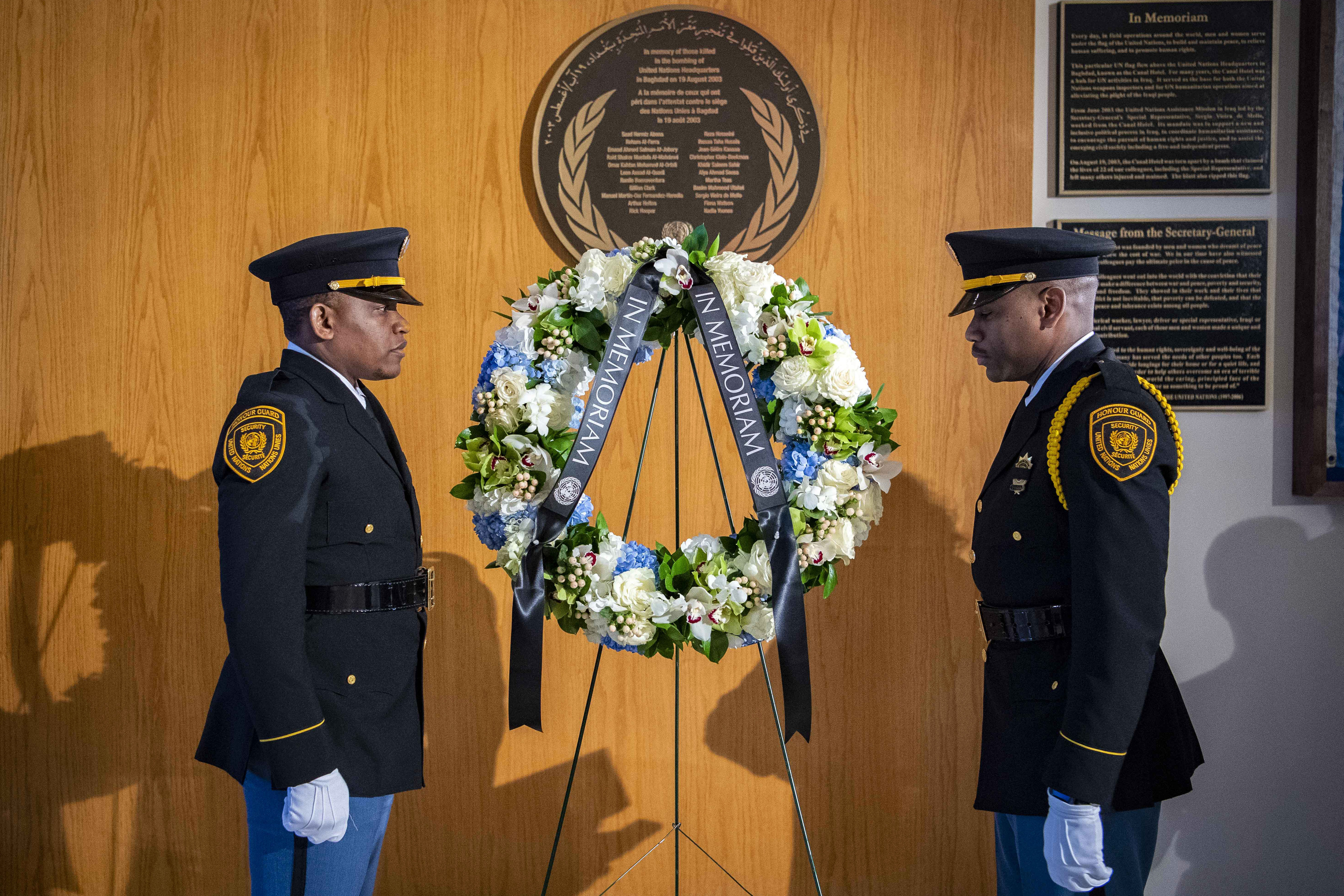 The Latest: UN chief lays wreath for plane crash victims