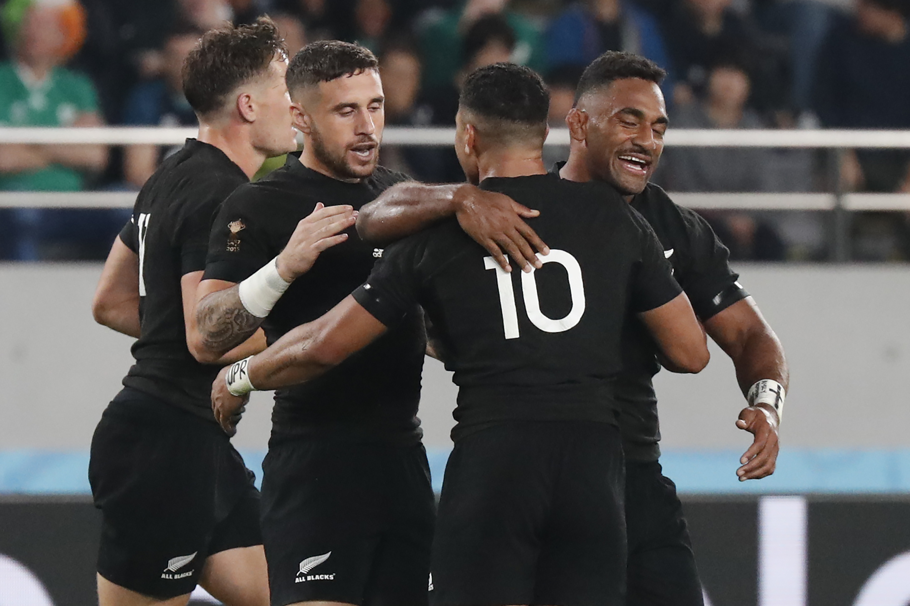 The Latest: All Blacks beat Irish, move into semis v England