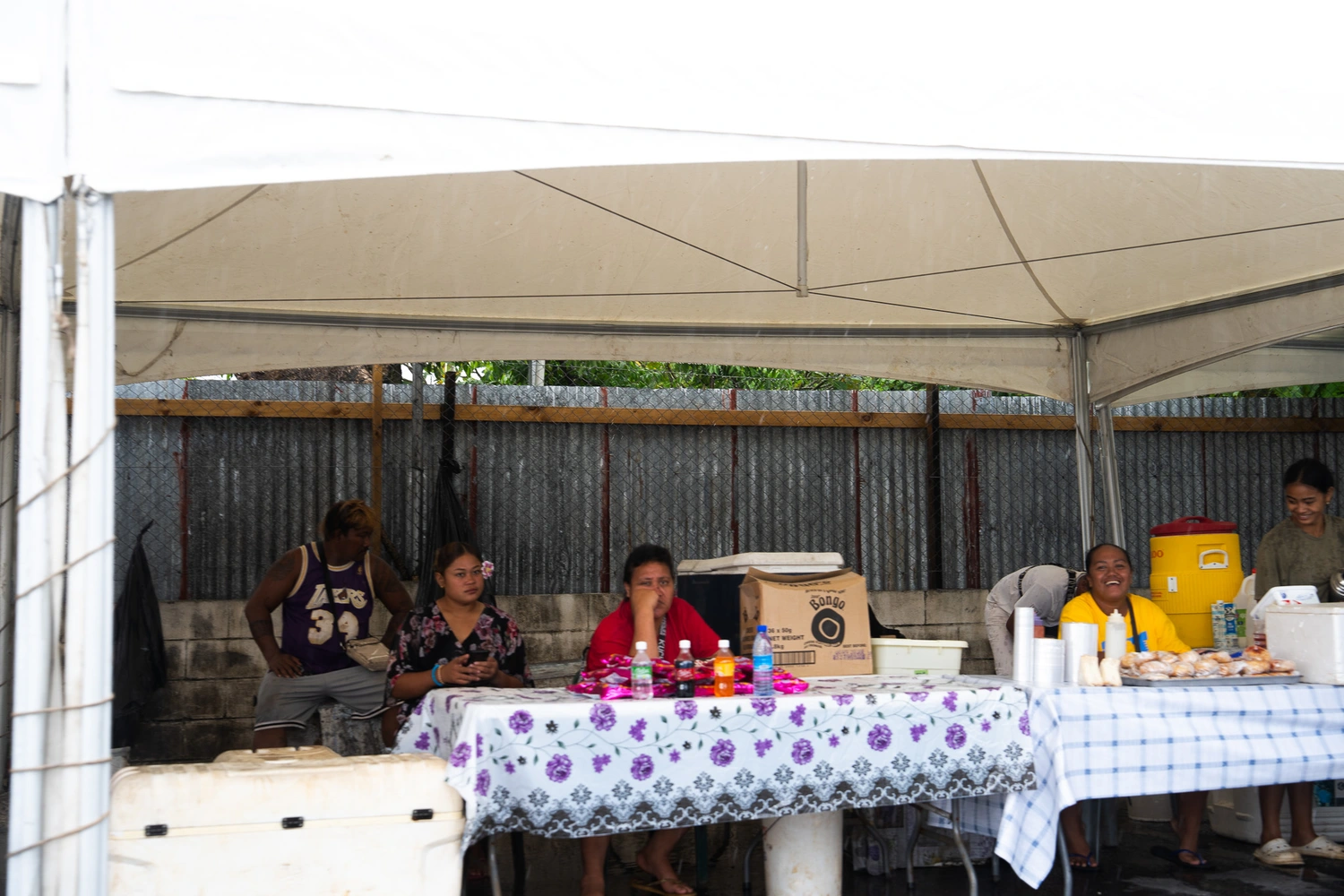 A battle against the elements, open tents at Fugalei