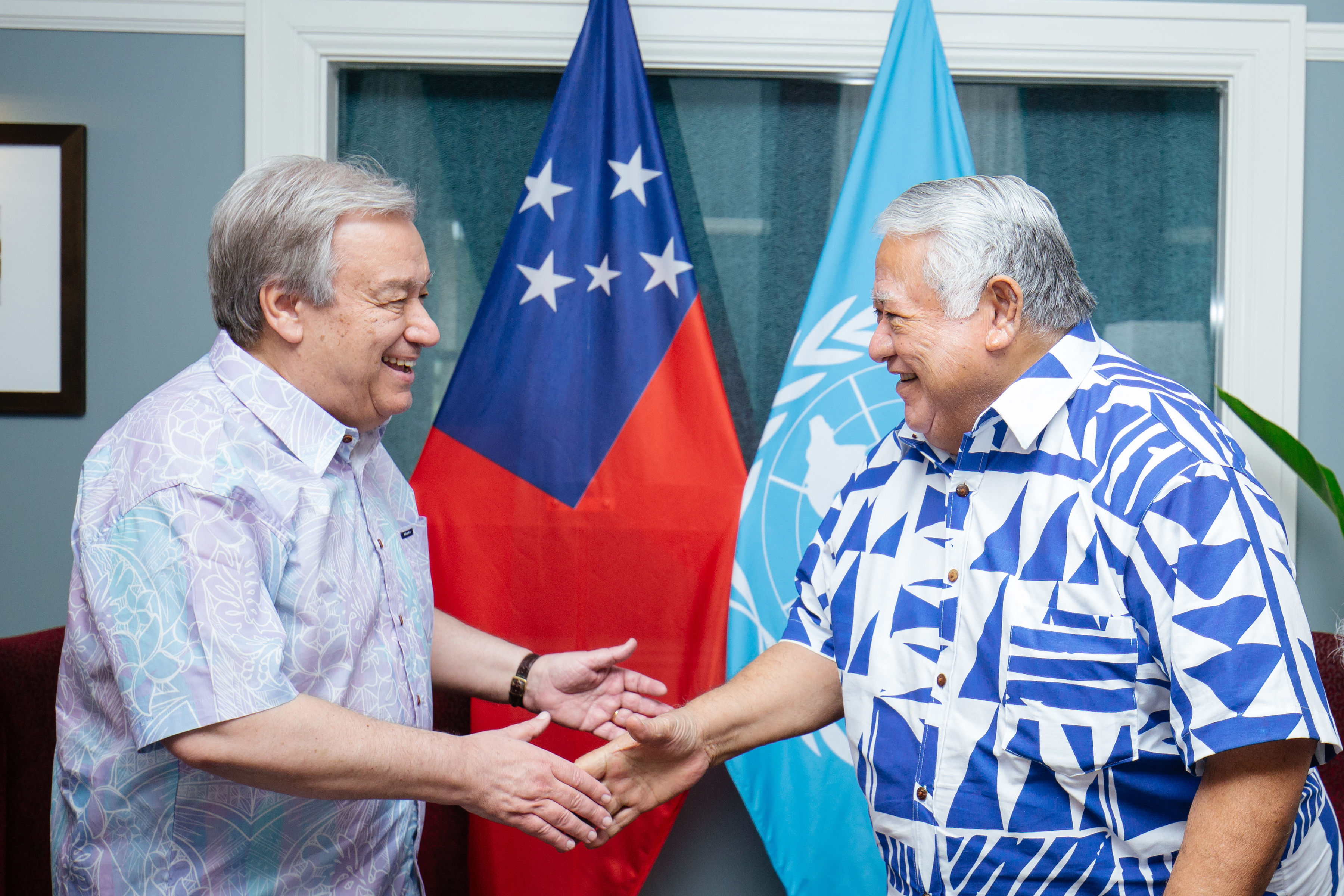P.M. Tuilaepa takes up climate financing with U.N. Secretary General 