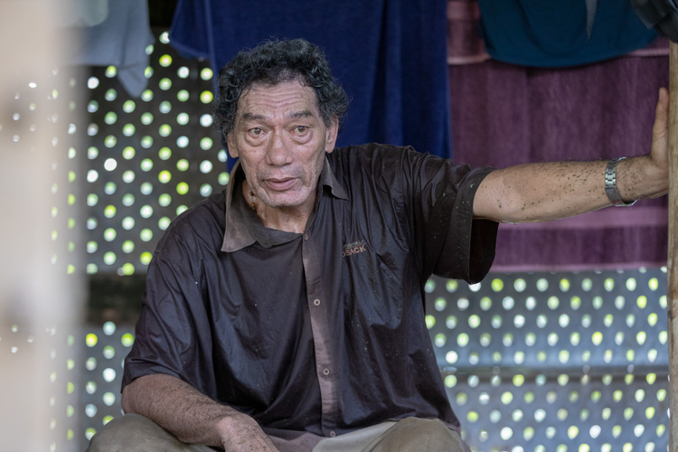 Old man forgives his trespassers