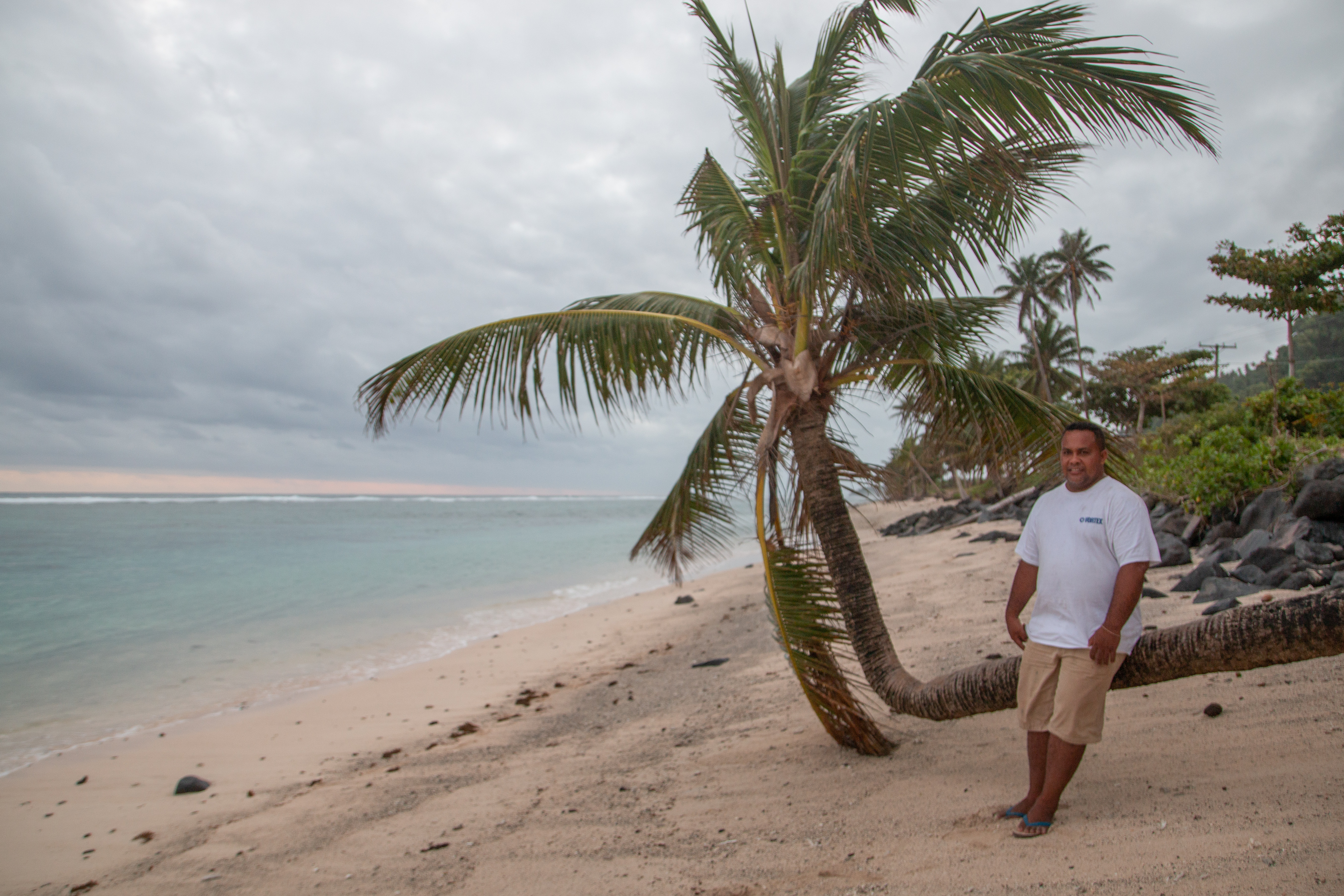 Rebuilding on Saleapaga coast after the tsunami