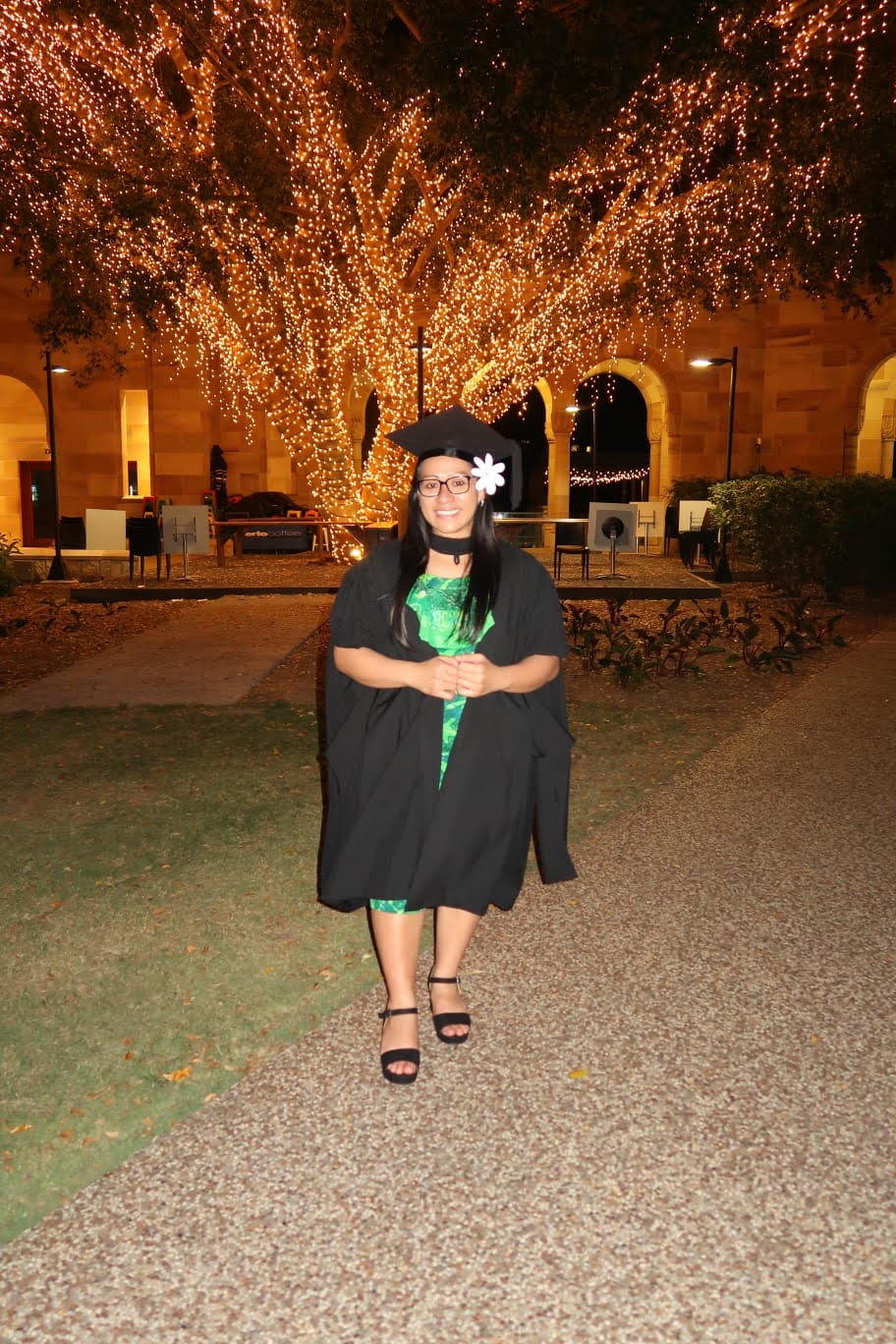 Salelologa woman celebrates sustainable energy Master’s 