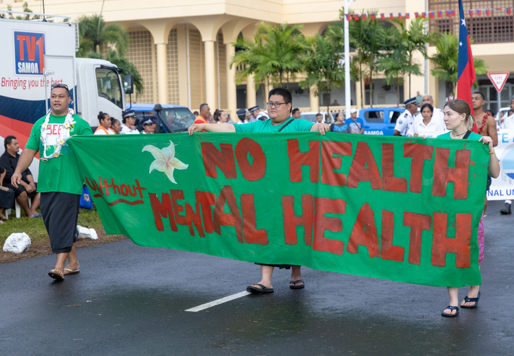 Mental health patients in historic march