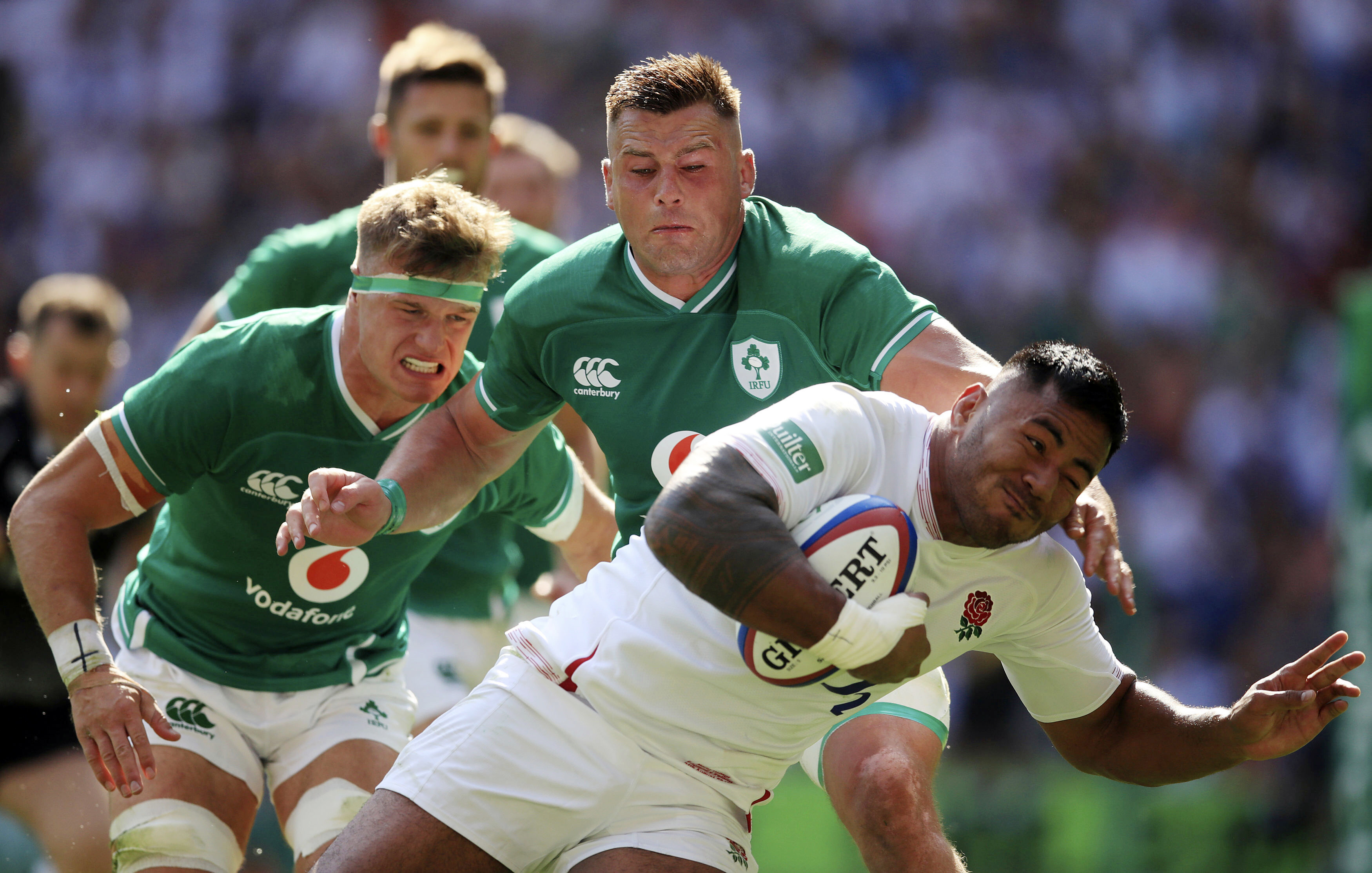 England thrashes Ireland 57-15 at Twickenham in RWC warmup