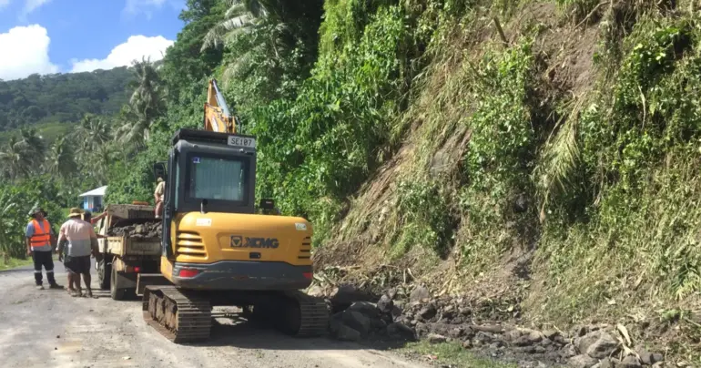 Debris cleared after landslide at Luatuanu’u