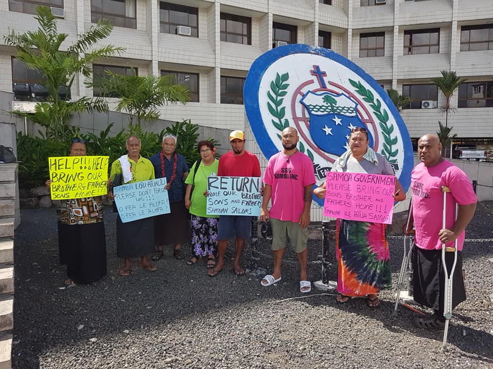 Families protest for sailors to be brought home