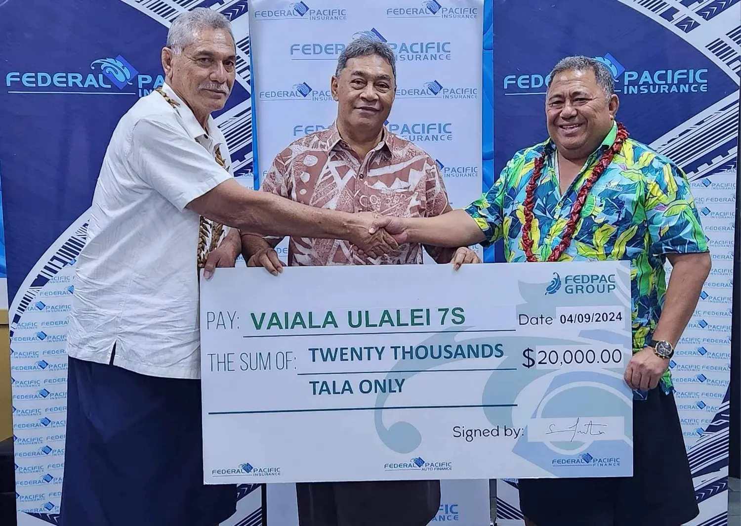 FedPac donates $20Kto Vaiala  