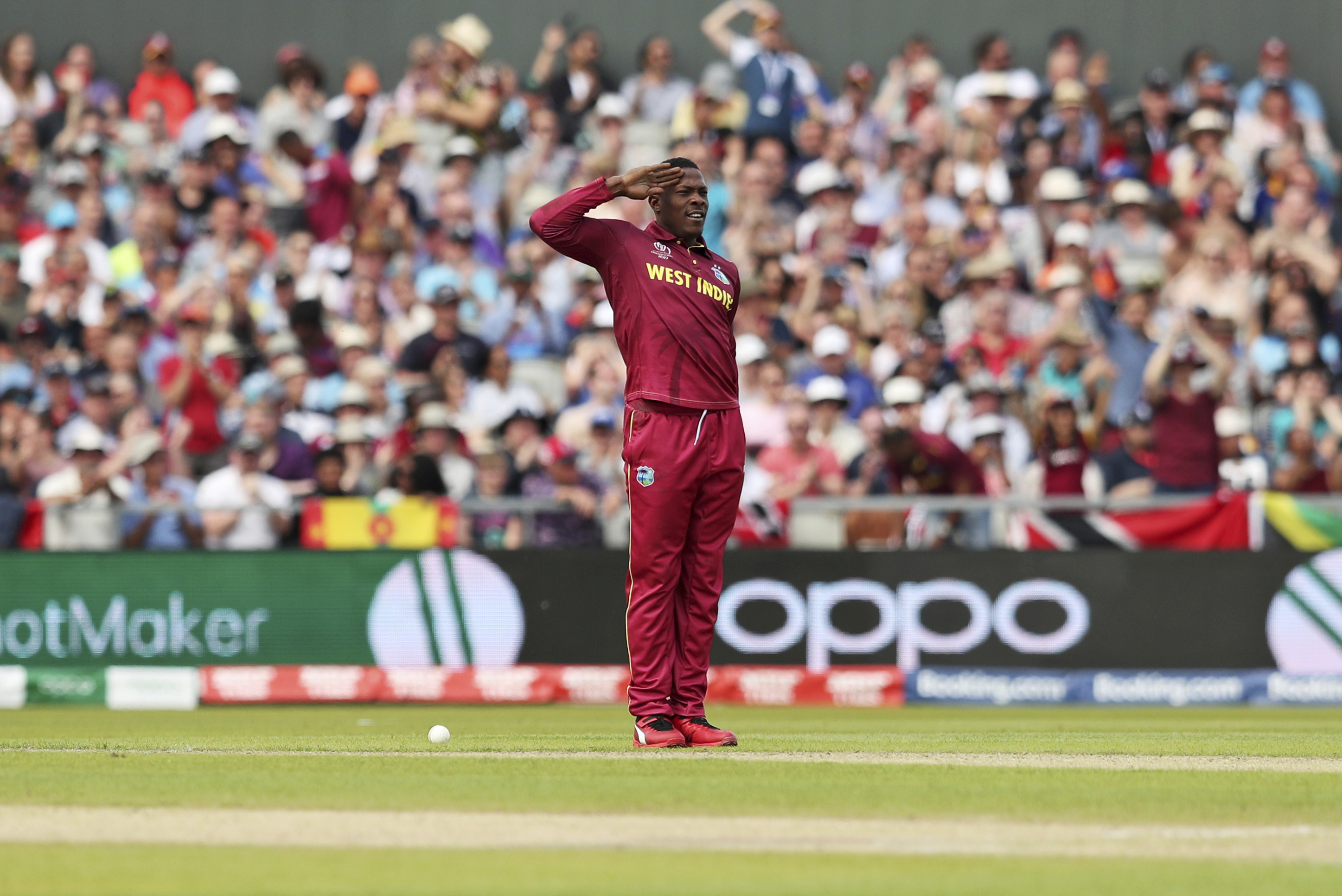 The Latest: Saluting Cottrell, who could rise through ranks
