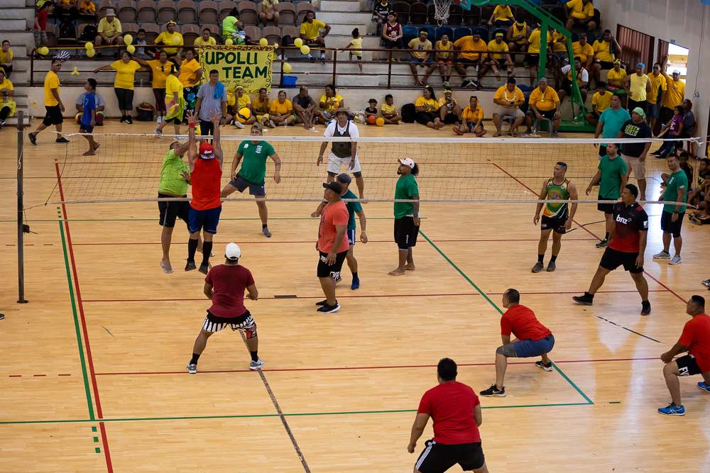 Police officers relax in sports day
