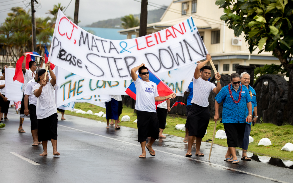 Protest H.R.P.P.'s opposition strategy