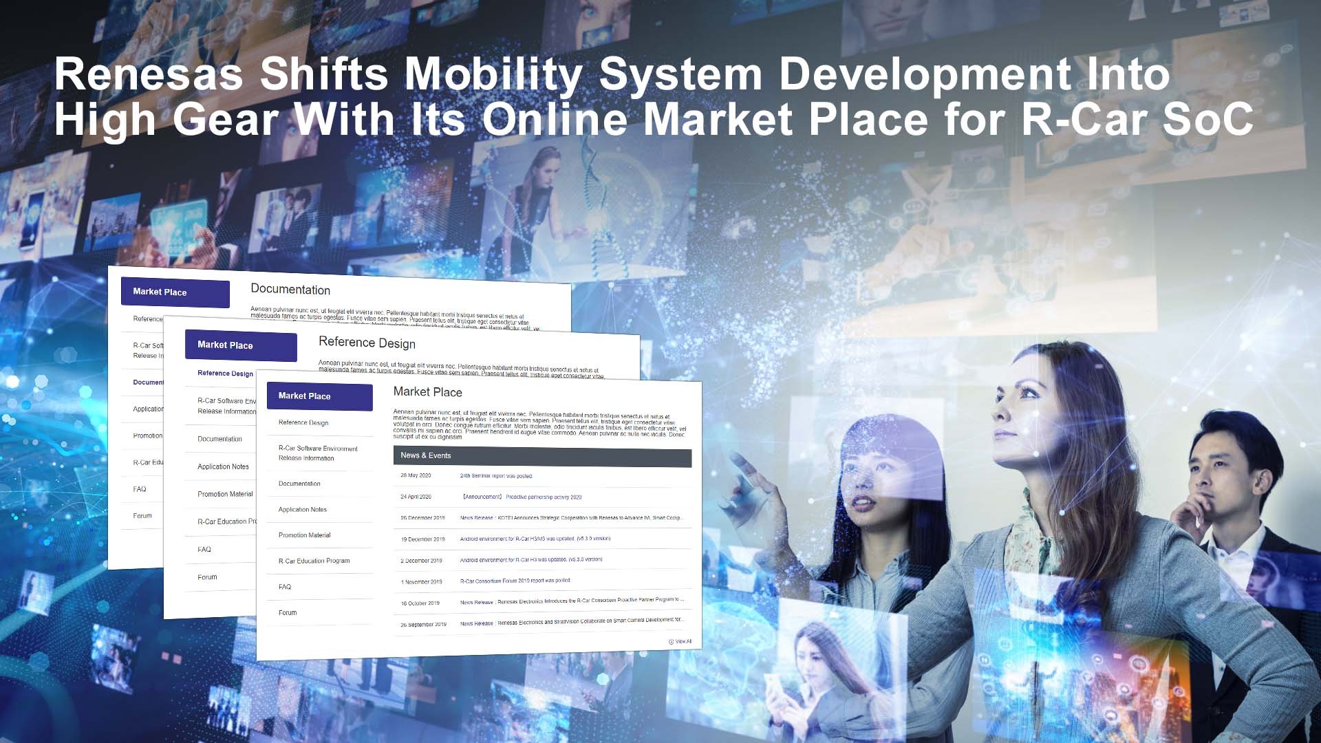 Renesas Shifts Mobility System Development Into High Gear With Its New Online Market Place for R-Car SoC