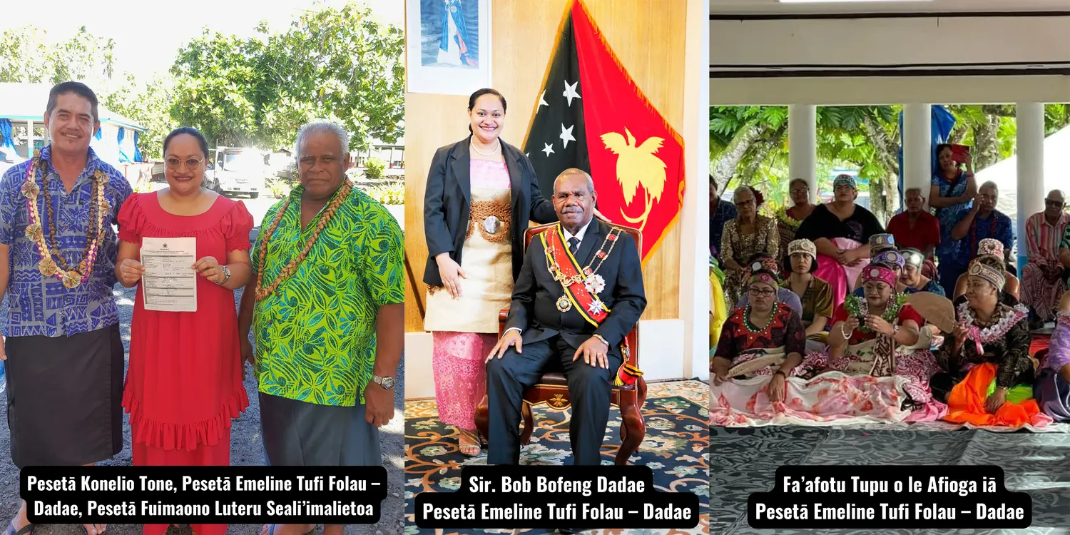PNG Governor General's wife bestowed Peseta title