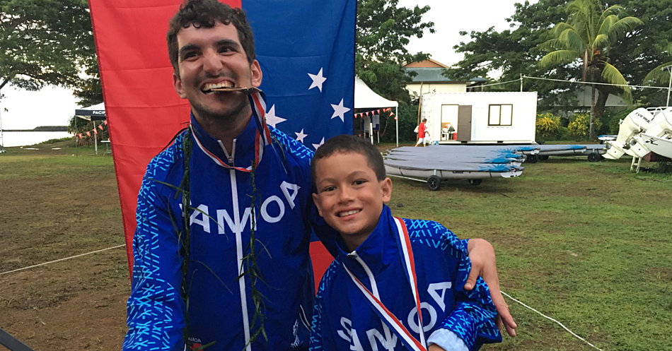 Bronze for Samoa’s parasailing pair