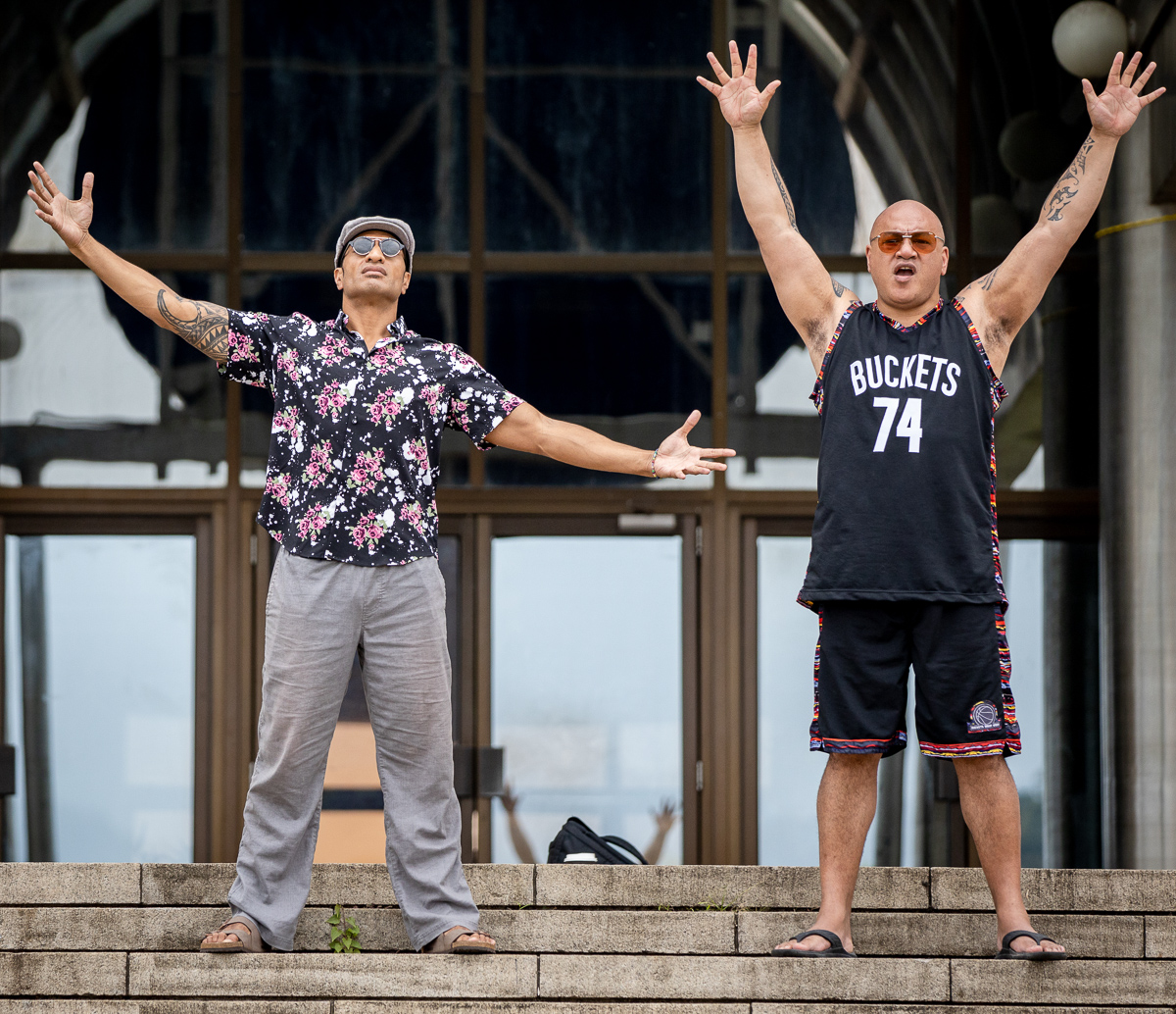 Hollywood actor, stuntman Sala Baker in Samoa