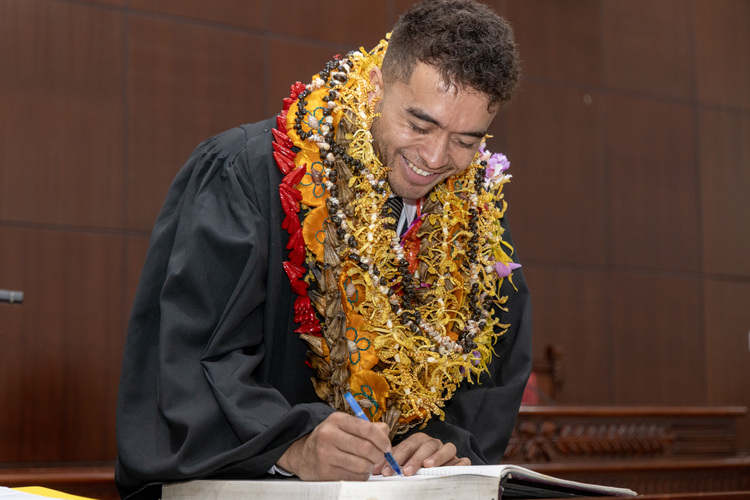 Lawyer follows his mother's footsteps 