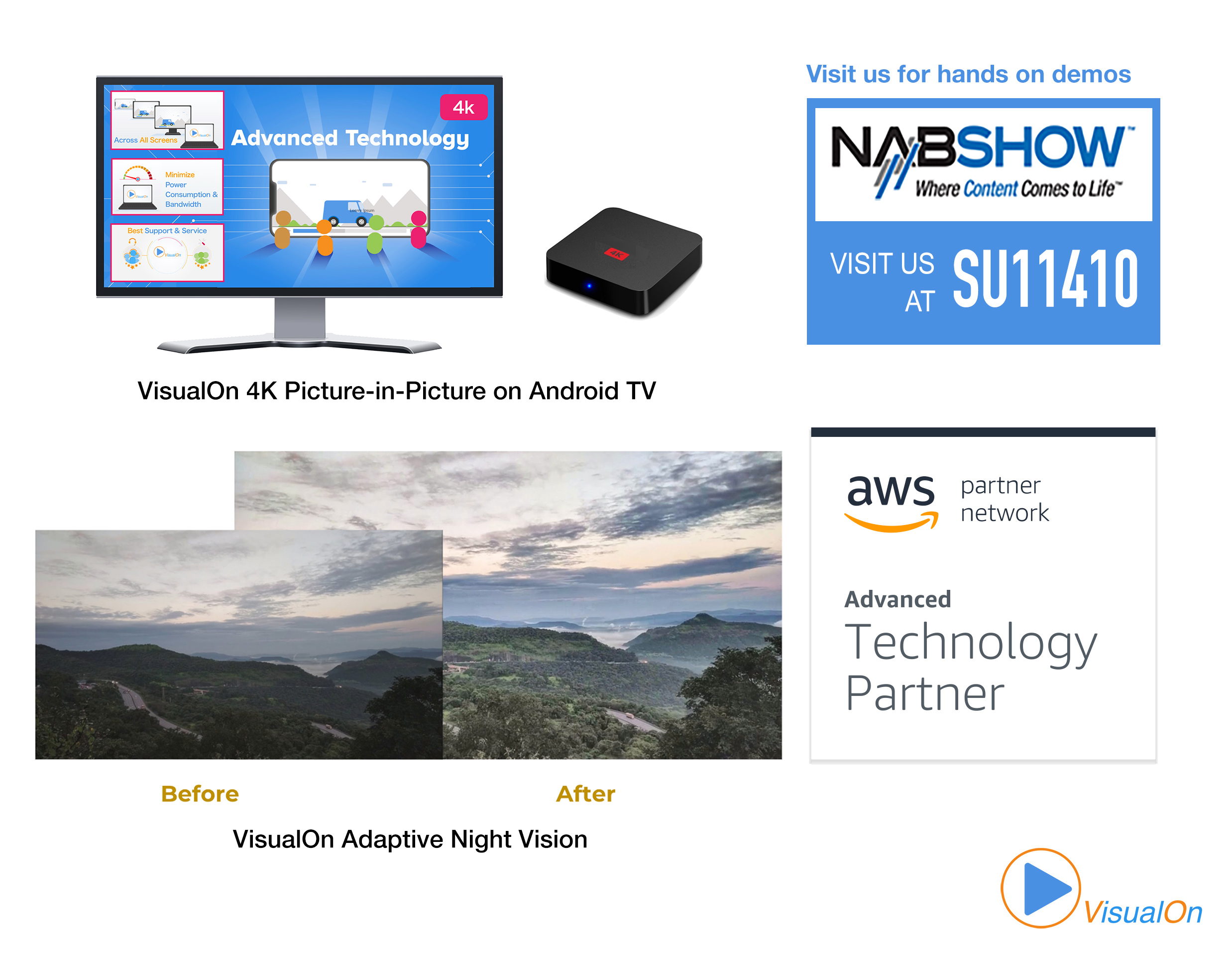 VisualOn Raises the Bar with Pioneering New Features for its Streaming Media Player Solutions at NAB Show 2019