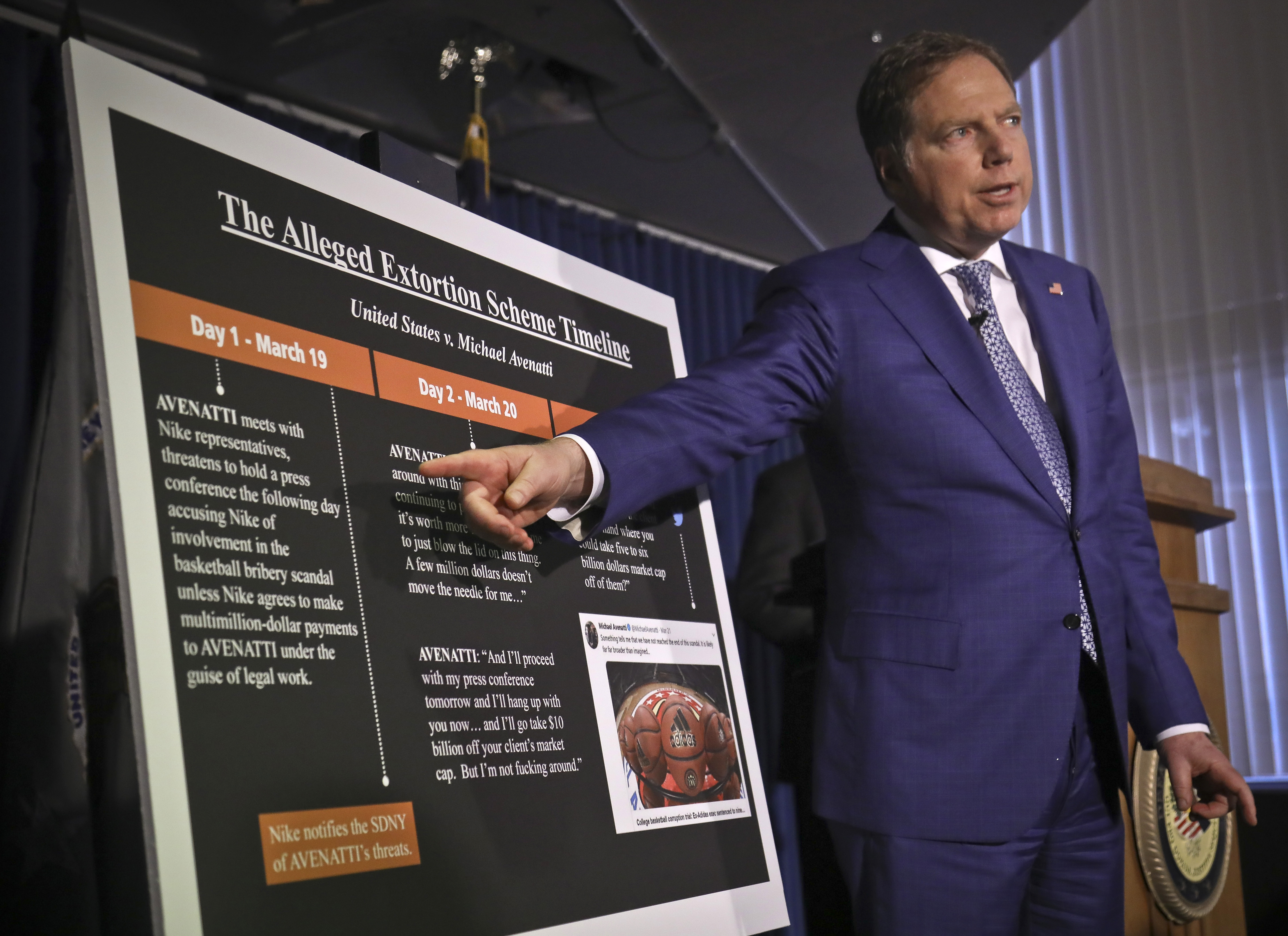 The Latest: Avenatti expects to be 'fully exonerated'
