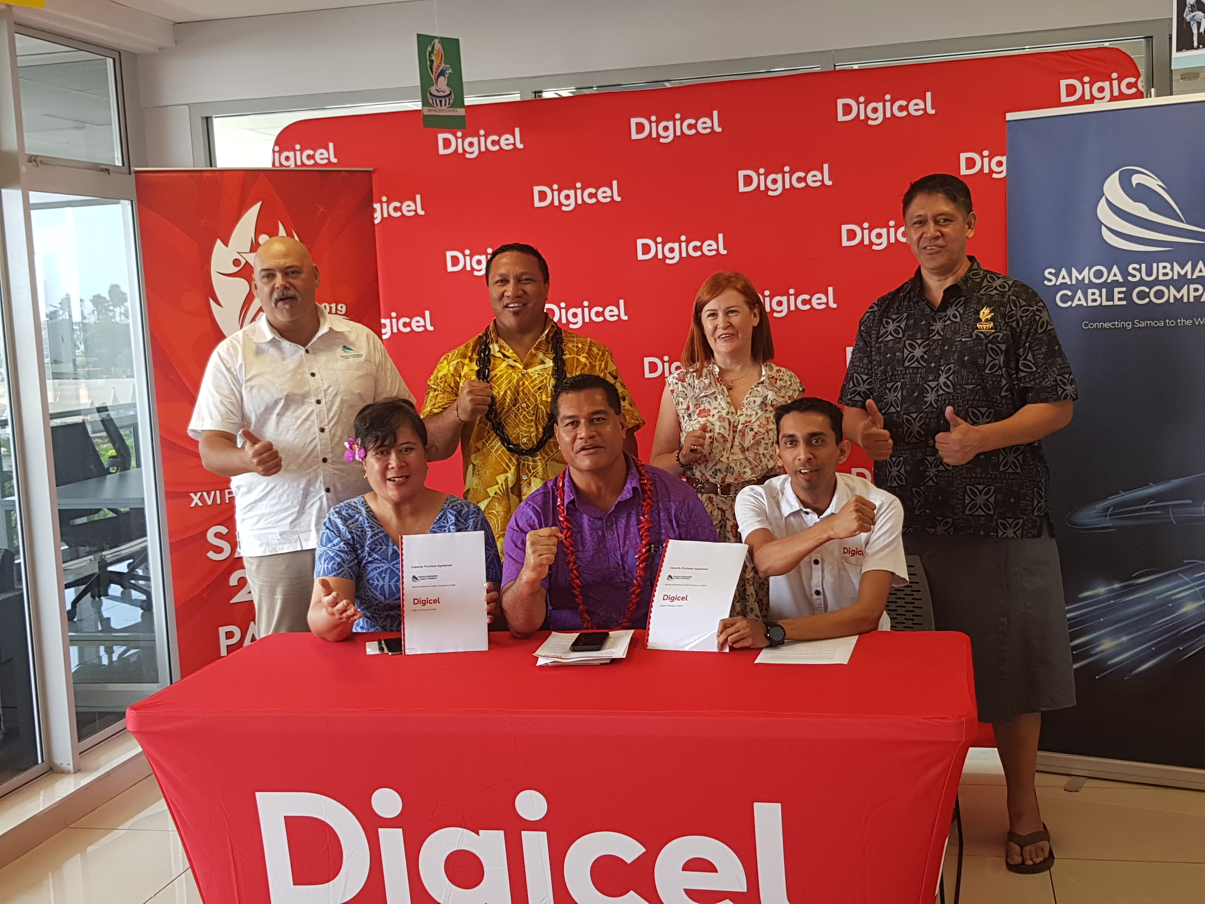 Digicel and Samoa Submarine Cable company agreement